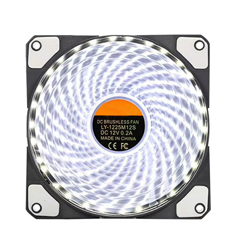 2Pcs 120Mm 33 Led PC Case Cooling Fan Super Silent Computer LED High Airflow Cooler Fans CPU Coolers and Radiators