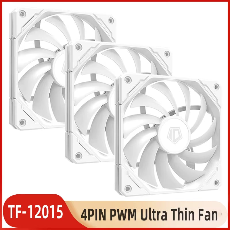 ID-COOLING TF-12015 120Mm Cooling Fan Thinckness 15Mm Ultra-Thin PC Case Fan 4Pin PWM Temperature Control Mute CPU Cooler