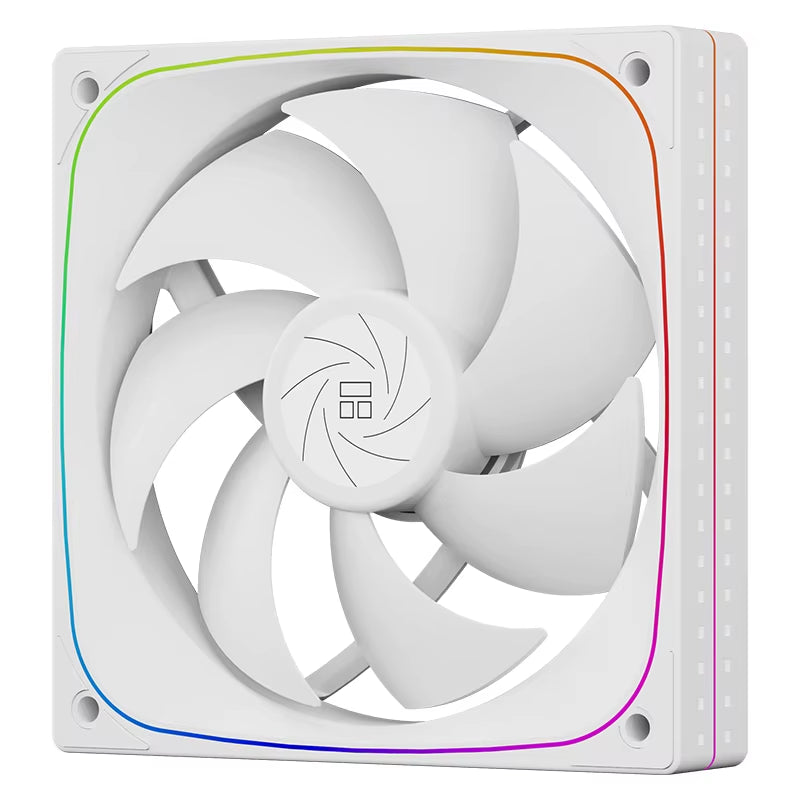 TL-Q12 120MM PWM/ARGB Performance Halo Fan Multi-Faceted Minimalistic Lighting Effects S-FDB Bearings Case Fans