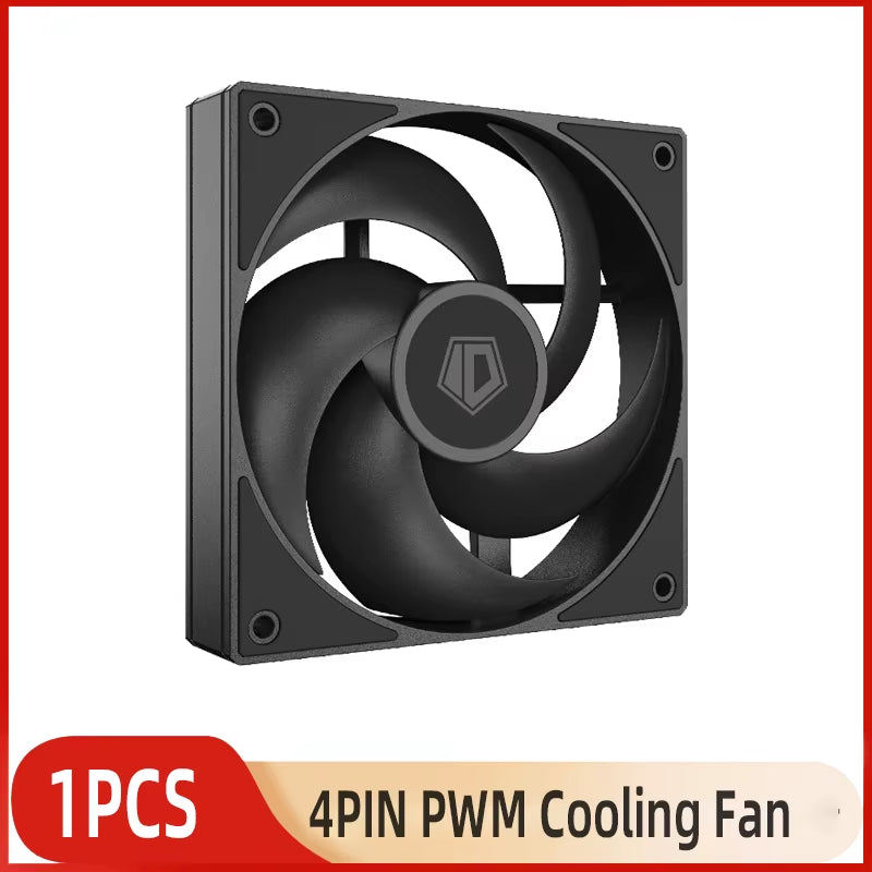 ID-COOLING AS-120 Computer Case Fan 120Mm 4PIN PWM Fan Low Noise Cooling Fan Applicable to 360Mm Water Cooler&Cpu Air Cooler