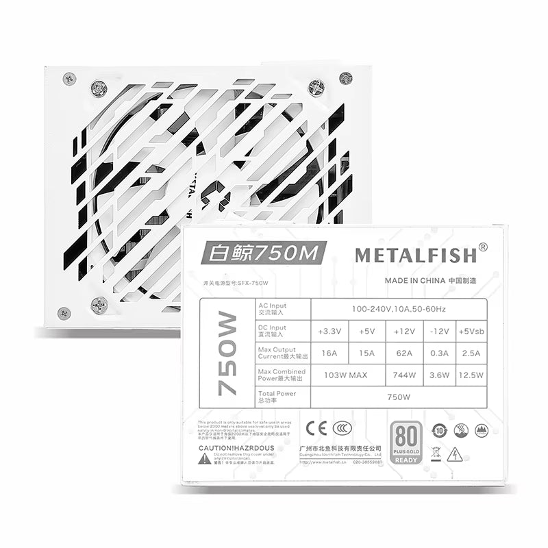 Beluga SFX-750W Full-Modular PC PSU Power Supply for Mini Itx/Micro ATX Support ATX3.1/PCI-E5.1 100/240V Input