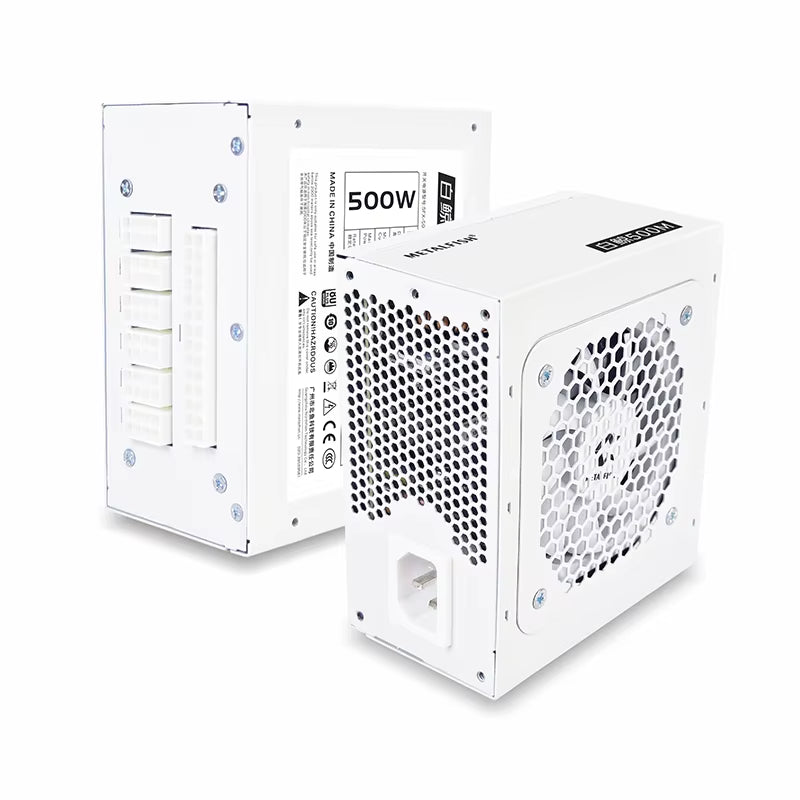 Full-Modular SFX-500W PSU 80Plus Bronze White Power Supply for Mini ITX Chassis Small Computer Case 100/220V