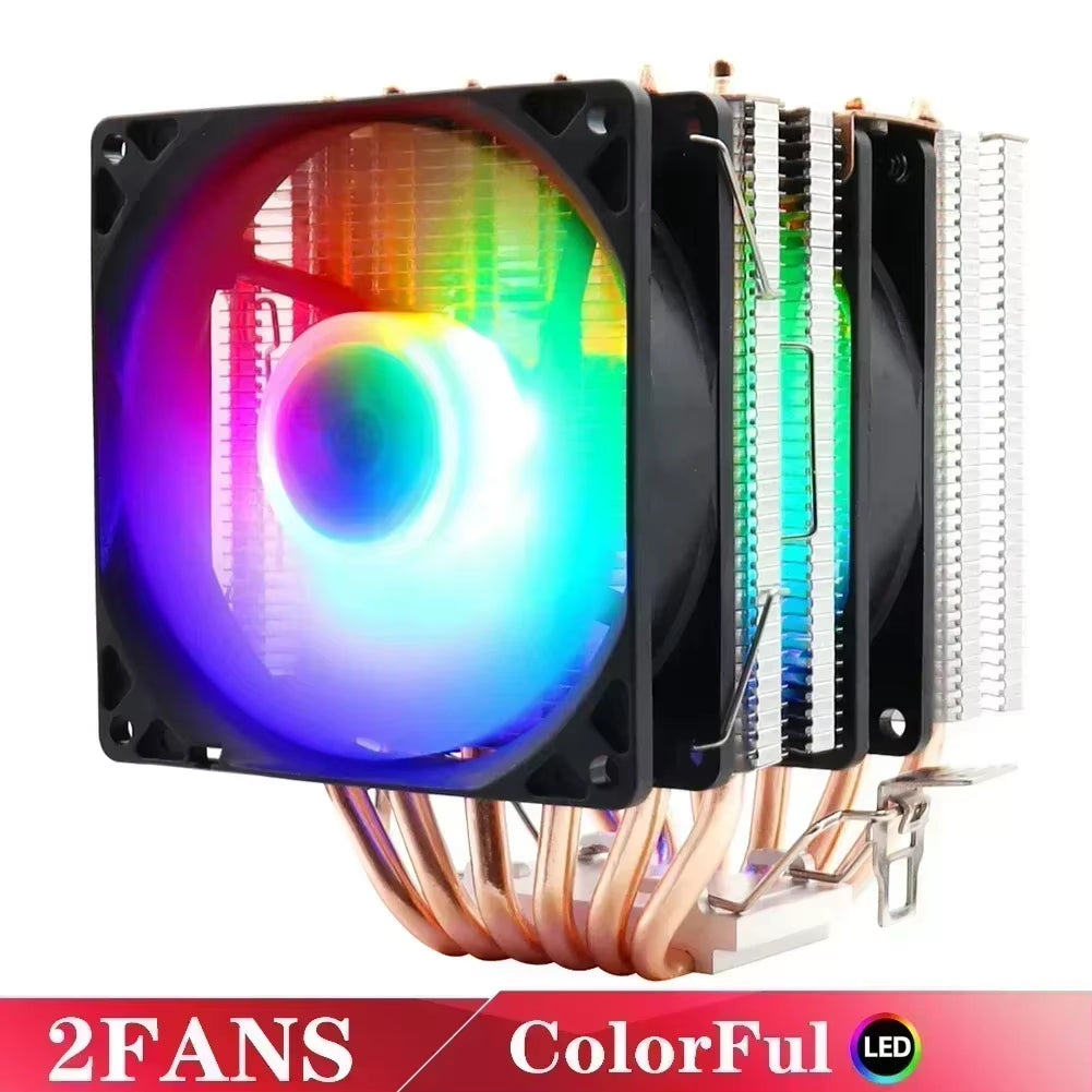 Ultra-Quiet 6 Heatpipe CPU Cooler - 160W PWM Fan for Intel & AMD Compatibility