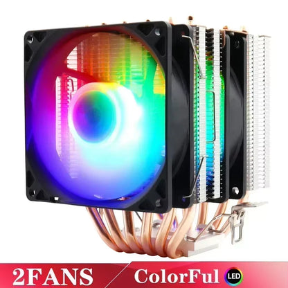 Ultra-Quiet 6 Heatpipe CPU Cooler - 160W PWM Fan for Intel & AMD Compatibility