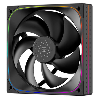 TL-Q12 120MM PWM/ARGB Performance Halo Fan Multi-Faceted Minimalistic Lighting Effects S-FDB Bearings Case Fans