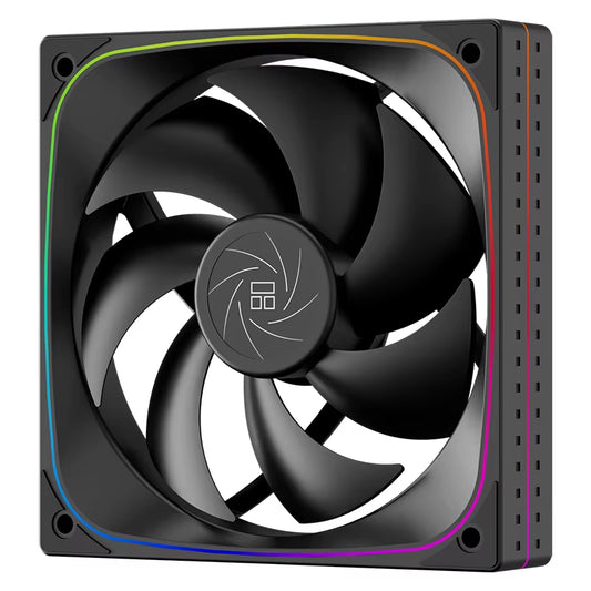 TL-Q12 120MM PWM/ARGB Performance Halo Fan Multi-Faceted Minimalistic Lighting Effects S-FDB Bearings Case Fans