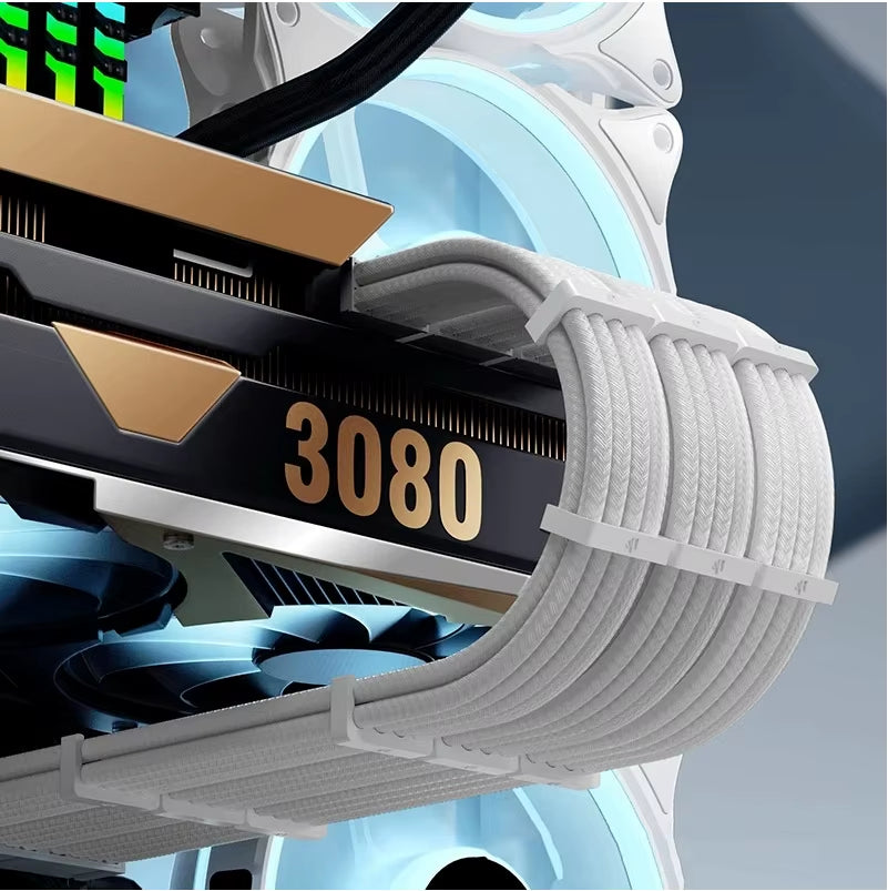 TEUCER EPS ATX PCI-E Extension Cable 350Mm 24PIN 4+4PIN 6+2PIN 8PIN PSU CPU GPU Motherboard Extension Cord