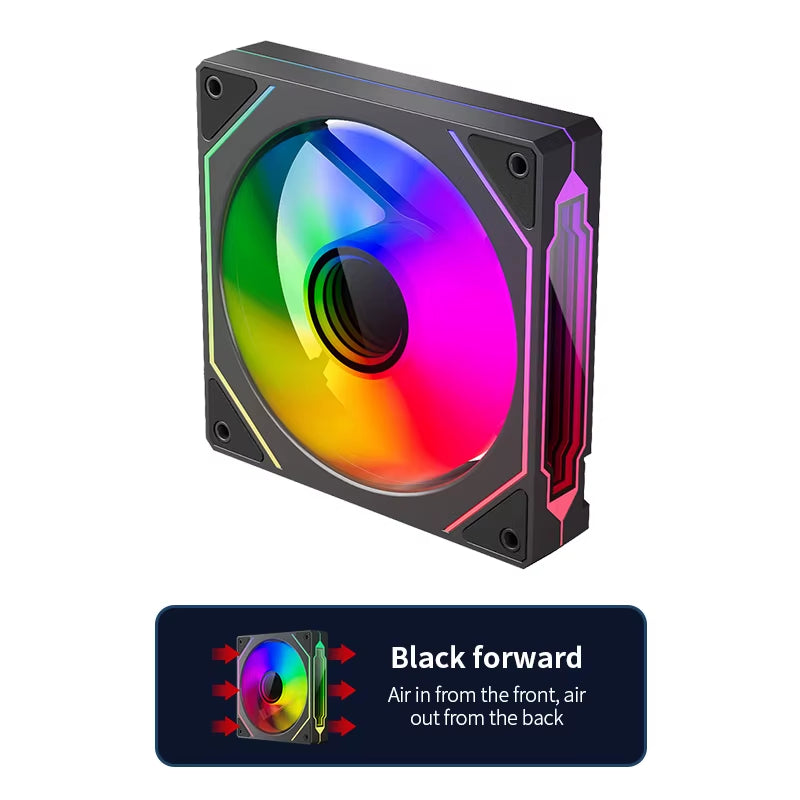 Prism 4 PRO 3PCS PC Case Fan 120Mm ARGB Cyclic Mirror Light Effect PWM 800-2000RPM CPU Cooler Ventilador