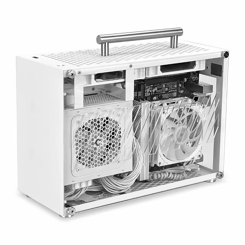 T60 Mini ITX White Case 9L Acrylic or Mesh Side Panel Compact Transparent PC Support SFX Psu/300Mm GPU