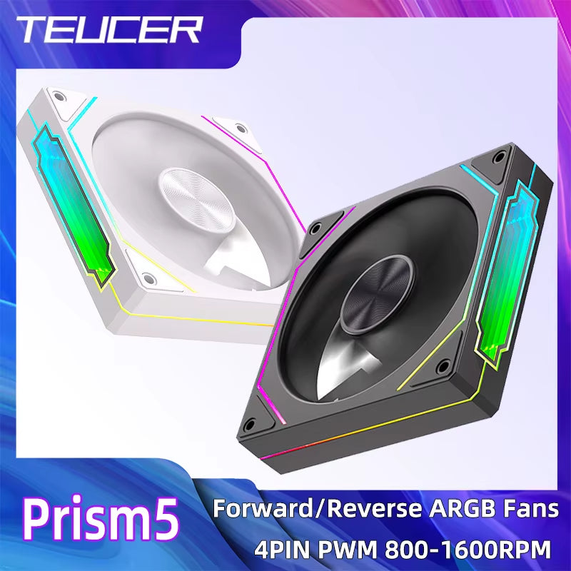 Prism 5 PRO 120Mm Fan Argb Pc Case Ventiladores 4PIN PWM 5V-3PIN Cpu Water Cooler PC Gamer Cooling Kit Fans Rgb Ventilador