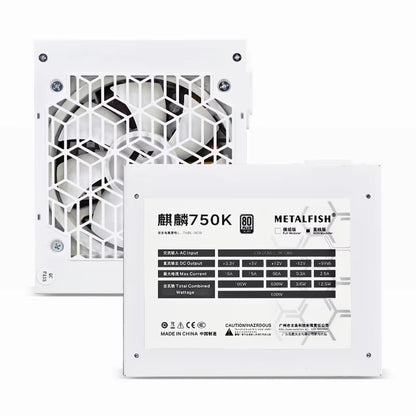 KIRIN750K White Chassis Power Supply ATX-600W 700W 80PLUS SILVER PSU Support ATX3.0 700W Optional Full Module 100-240V