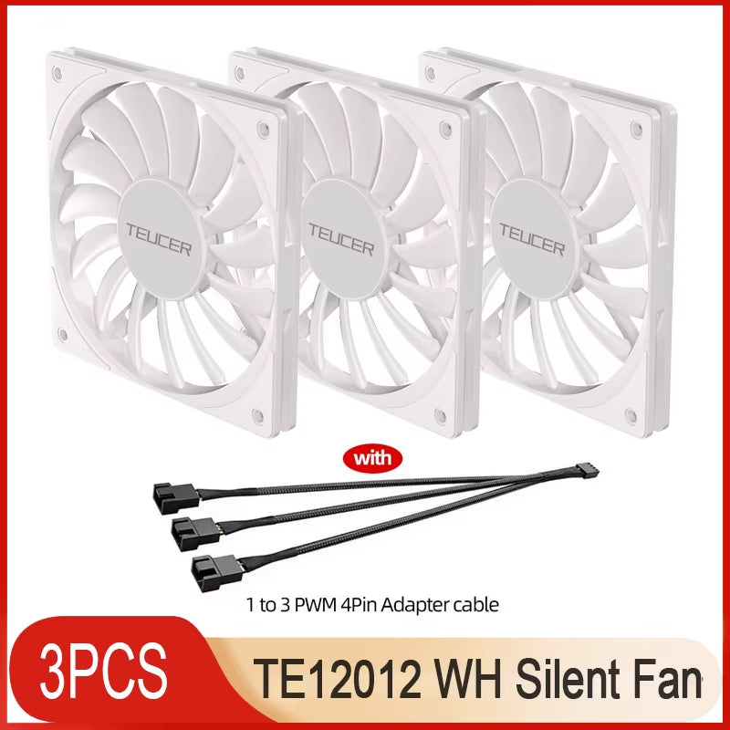 TE-12012 Ultra-Thin Cooling Fan 120X120X12Mm Ultra-Thin Size Low Noise 4PIN PWM for Desktop Computer CPU Cooler