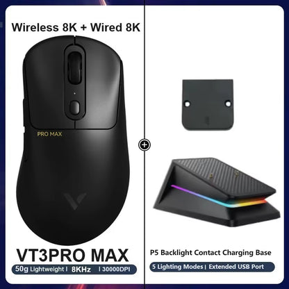 Vt3Pro Wireless Gaming Mouse 59G Lightweight 8Khz Polling Rate 26000DPI 9 Programmable Buttons Ultimate Optical Sensor