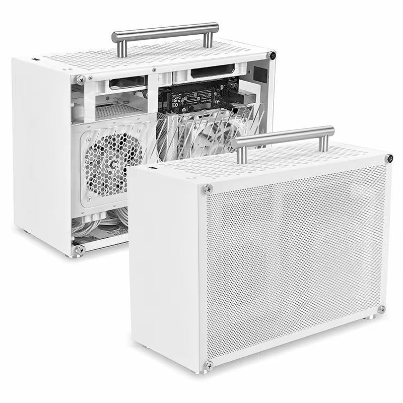 T60 Mini ITX White Case 9L Acrylic or Mesh Side Panel Compact Transparent PC Support SFX Psu/300Mm GPU