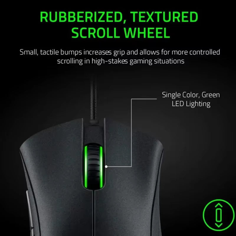 Deathadder Essential Wired Gaming Mouse / Wired Mice 6400DPI 5 Independently Buttons for Laptop PC Gamer