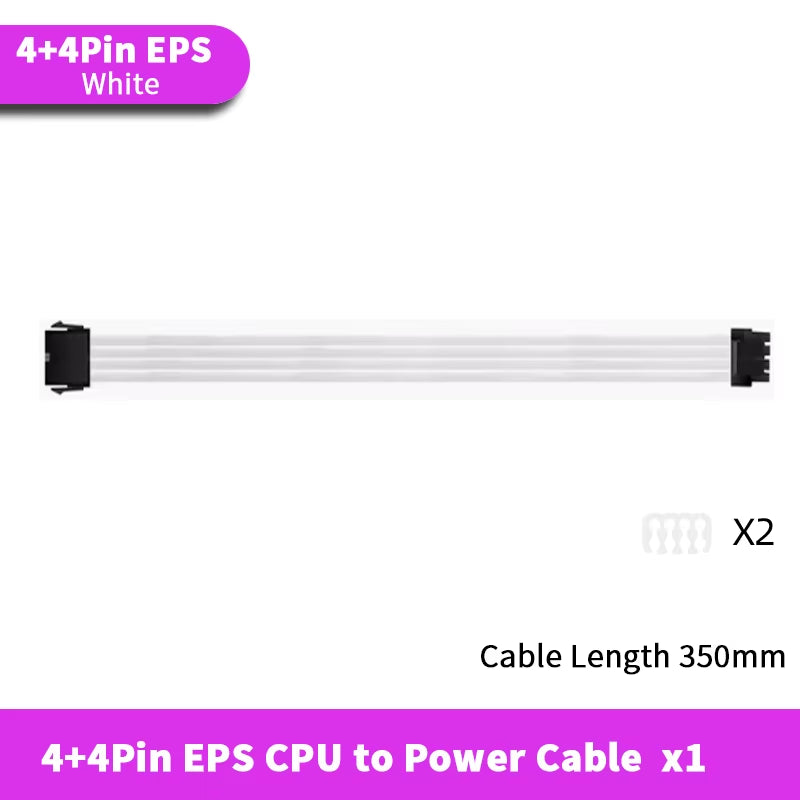TEUCER EPS ATX PCI-E Extension Cable 350Mm 24PIN 4+4PIN 6+2PIN 8PIN PSU CPU GPU Motherboard Extension Cord