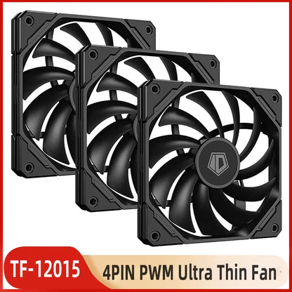 ID-COOLING TF-12015 120Mm Cooling Fan Thinckness 15Mm Ultra-Thin PC Case Fan 4Pin PWM Temperature Control Mute CPU Cooler
