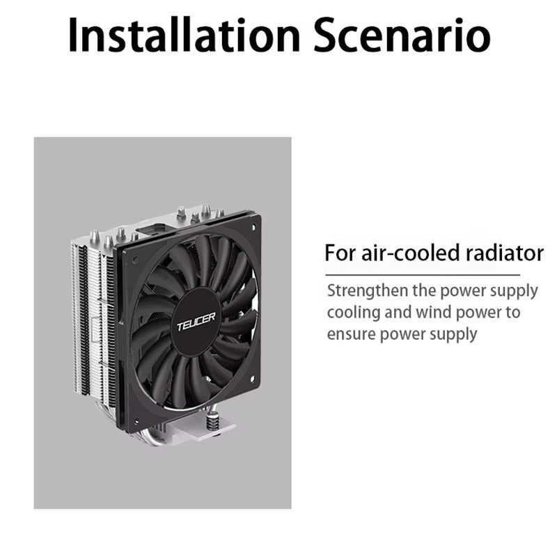 TE-12012 Ultra-Thin Cooling Fan 120X120X12Mm Ultra-Thin Size Low Noise 4PIN PWM for Desktop Computer CPU Cooler