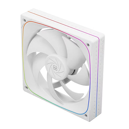 TL-Q12 120MM PWM/ARGB Performance Halo Fan Multi-Faceted Minimalistic Lighting Effects S-FDB Bearings Case Fans