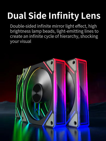 Prism S1 120MM ARGB PWM Chassis Fan - High-Performance PC Cooling Solution (800-1800 RPM)