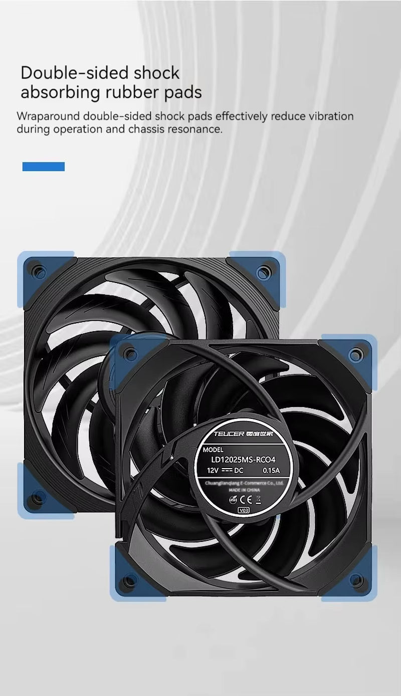 T30 Computer Case Fan 12CM 4PIN PWM CPU Cooler Fan PC Case Silent Fan 120Mm