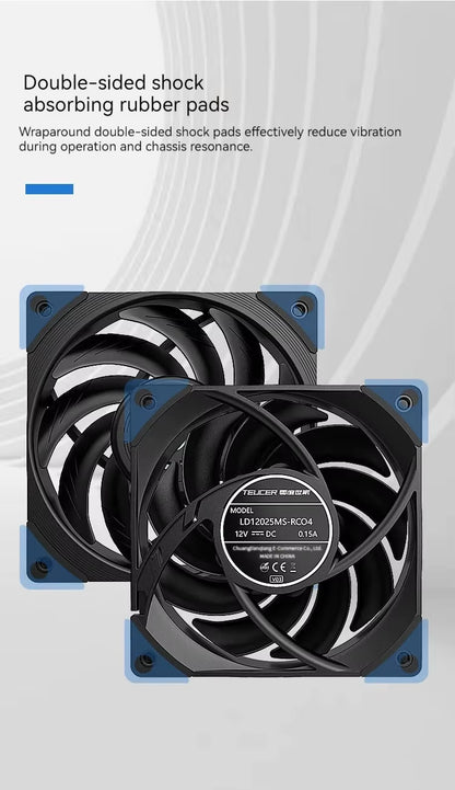 T30 Computer Case Fan 12CM 4PIN PWM CPU Cooler Fan PC Case Silent Fan 120Mm