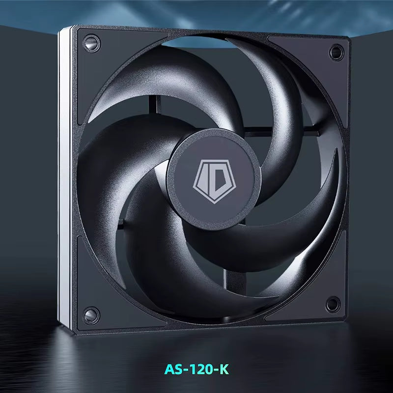 ID-COOLING AS-120 Computer Case Fan 120Mm 4PIN PWM Fan Low Noise Cooling Fan Applicable to 360Mm Water Cooler&Cpu Air Cooler