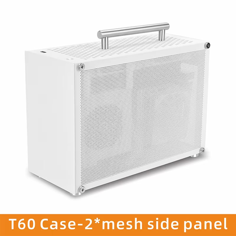 T60 Mini ITX White Case 9L Acrylic or Mesh Side Panel Compact Transparent PC Support SFX Psu/300Mm GPU