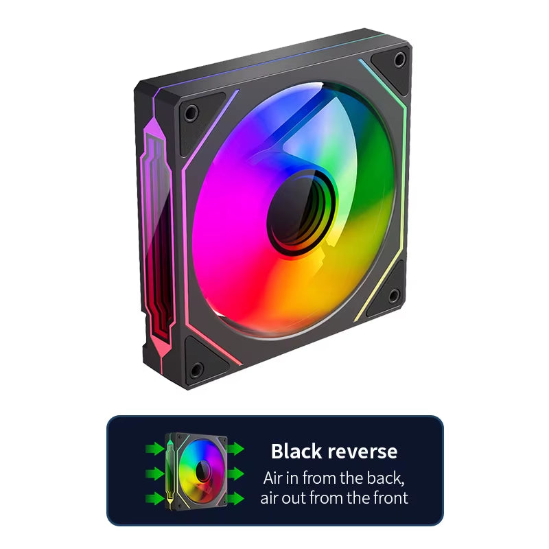 Prism 4 PRO 3PCS PC Case Fan 120Mm ARGB Cyclic Mirror Light Effect PWM 800-2000RPM CPU Cooler Ventilador