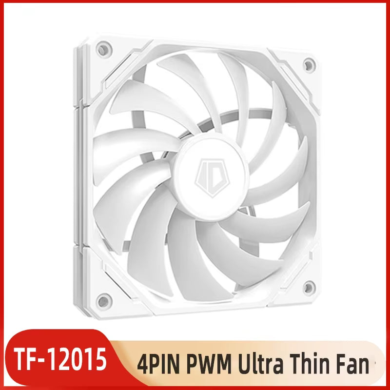 ID-COOLING TF-12015 120Mm Cooling Fan Thinckness 15Mm Ultra-Thin PC Case Fan 4Pin PWM Temperature Control Mute CPU Cooler