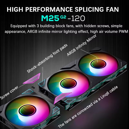 GLACIER ONE 360 M25 G2: Ultimate All-In-One Liquid CPU Cooler with Enhanced Cooling for LGA1700/1851 & AMD AM4/AM5