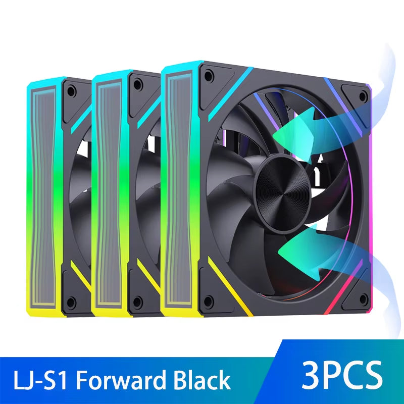 Prism S1 120MM ARGB PWM Chassis Fan - High-Performance PC Cooling Solution (800-1800 RPM)