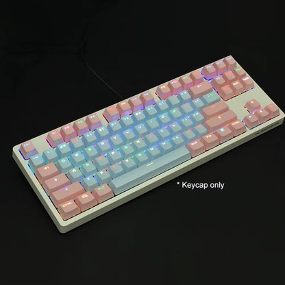 Key Cap 87Pcs/Set PBT Color Matching Light-Proof Mechanical Keyboard Keycaps Replacement Gaming Keyboard Computer Accessories