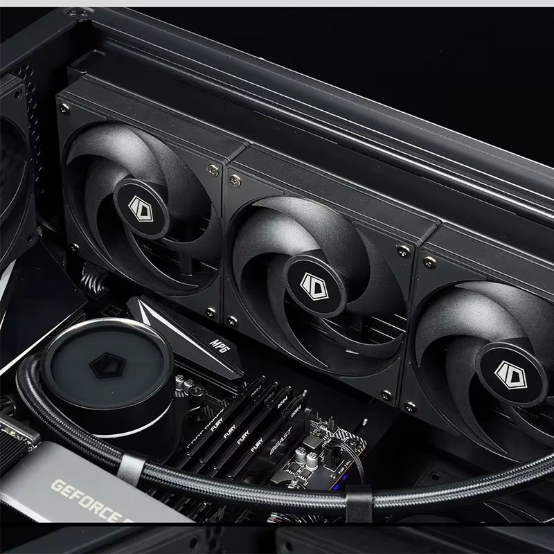 ID-COOLING AS-120 Computer Case Fan 120Mm 4PIN PWM Fan Low Noise Cooling Fan Applicable to 360Mm Water Cooler&Cpu Air Cooler