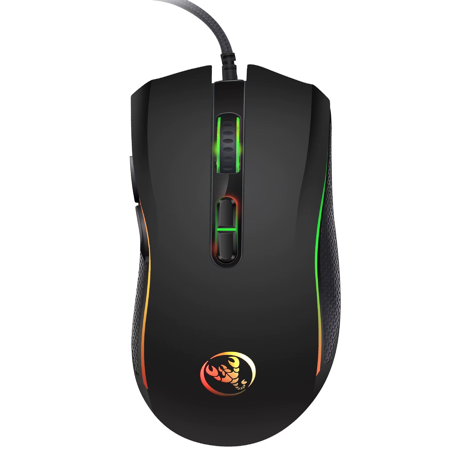 High-End Optical Professional Gaming Mouse with 7 Bright Colors LED Backlit and Ergonomics Design 3200 DPI for LOL CS Gamer