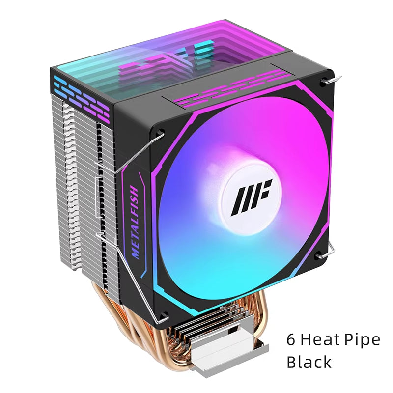 ZH1400 CPU Cooler with 4 Heatpipes & Silent ARGB Fan - Compatible with Intel & AMD Processors