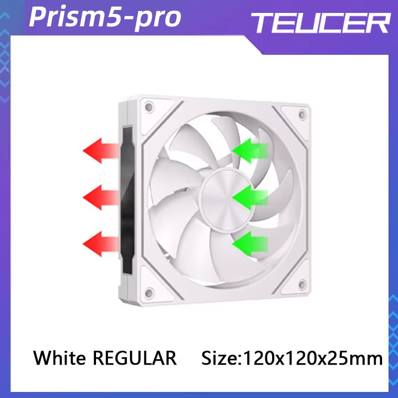 Prism 5 PRO 120Mm Fan Argb Pc Case Ventiladores 4PIN PWM 5V-3PIN Cpu Water Cooler PC Gamer Cooling Kit Fans Rgb Ventilador