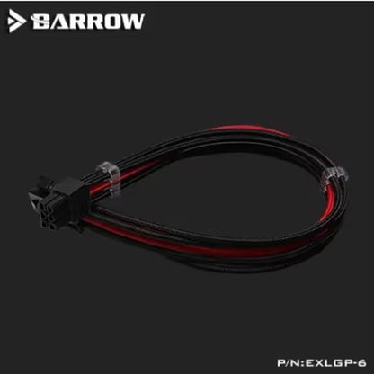 Barrow PC PSU Module Power Extension Cable 24Pin ATX GPU 6+2Pin CPU 4+4Pin 18AWG Black-White Black-Red