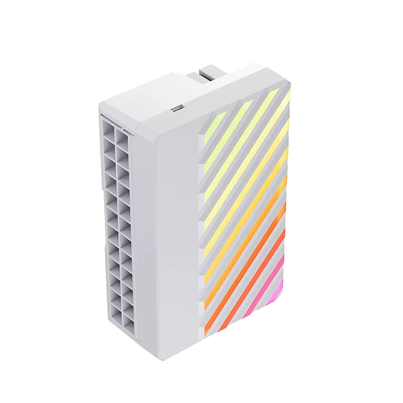 TEUCER 24Pin ATX 90° ARGB Adapter - Perfect Converter for 24Pin Motherboard Power Supplies