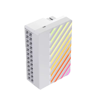 TEUCER 24Pin ATX 90° ARGB Adapter - Perfect Converter for 24Pin Motherboard Power Supplies