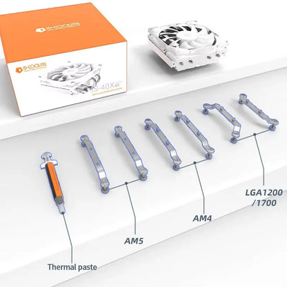 ID-COOLING IS-40X Low Profile CPU Cooler - Efficient 4 Heat Pipe Design for LGA1200/1700/115X AM4/AM5 ITX Chassis