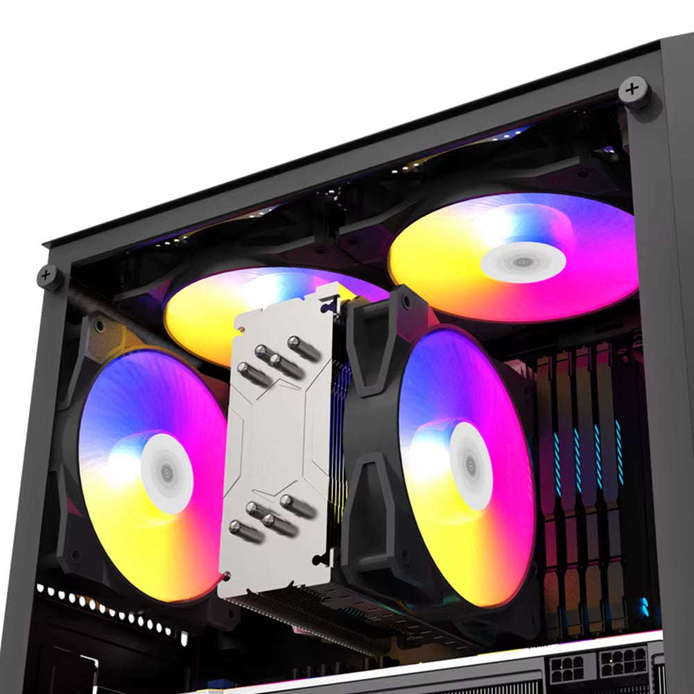 Aigo P16 RGB FAN Ventoinha 120Mm Pc Computer Case Fan Rainbow Heatsink 4PIN 12Cm White CPU Cooler Silent Fan Cooling Ventilador
