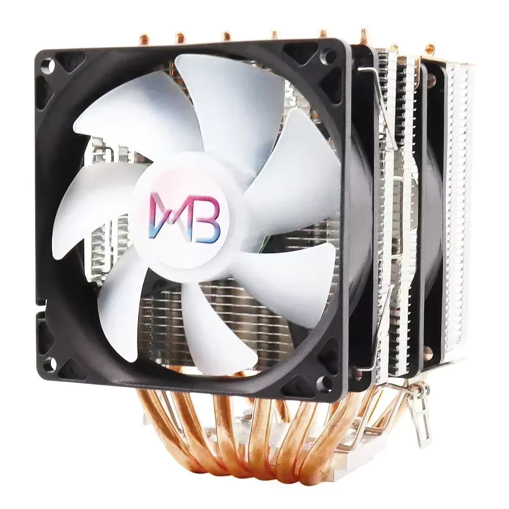 Ultra-Quiet 6 Heatpipe CPU Cooler - 160W PWM Fan for Intel & AMD Compatibility