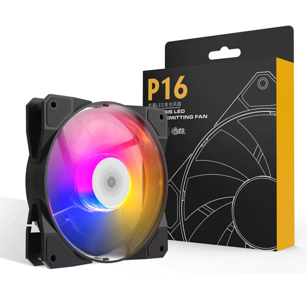 Aigo P16 RGB FAN Ventoinha 120Mm Pc Computer Case Fan Rainbow Heatsink 4PIN 12Cm White CPU Cooler Silent Fan Cooling Ventilador