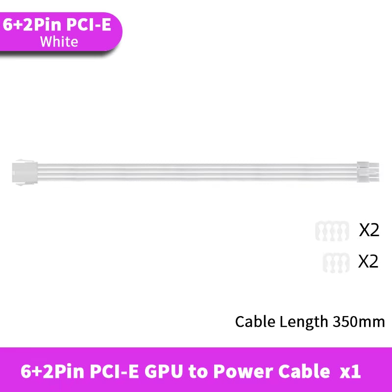 TEUCER EPS ATX PCI-E Extension Cable 350Mm 24PIN 4+4PIN 6+2PIN 8PIN PSU CPU GPU Motherboard Extension Cord
