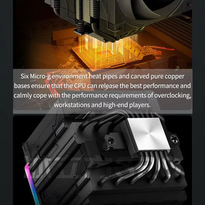 Deepcool AK620 CPU Cooler - High-Performance Twin Towers with Digital Display & 6 Heat Pipes for LGA & AM Series
