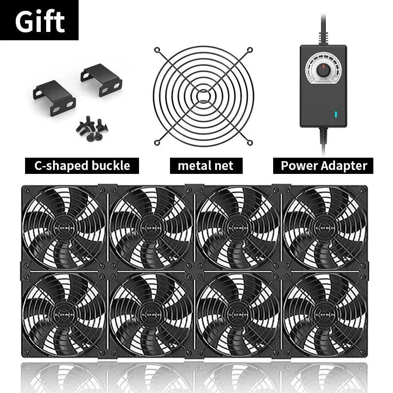 High Speed Large Air Volume Mining Machine Fan 120MM 3000RPM Mining Machine Workstation Cabinet Fan Server System Fan Kit