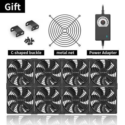 High Speed Large Air Volume Mining Machine Fan 120MM 3000RPM Mining Machine Workstation Cabinet Fan Server System Fan Kit