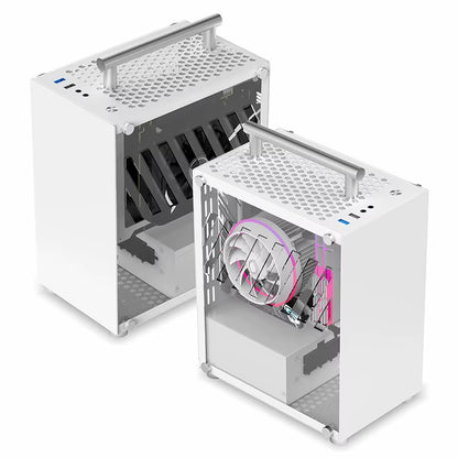 T40 Mini ITX Case 7L Acrylic or Mesh Side Panel and Portable Handle Support SFX Psu/206Mm GPU