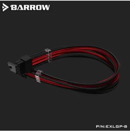 Barrow PC PSU Module Power Extension Cable 24Pin ATX GPU 6+2Pin CPU 4+4Pin 18AWG Black-White Black-Red